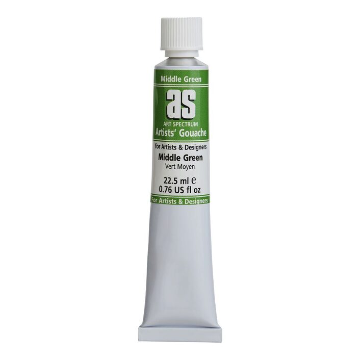 AS GOUACHE 22 5ML MID GREEN