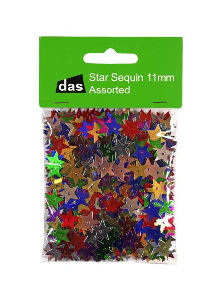 STAR SEQUINS ASSTD COLOUR 11mm 25g