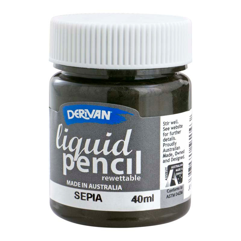 DERIVAN LIQUID PENCIL 40ML REWET SEPIA