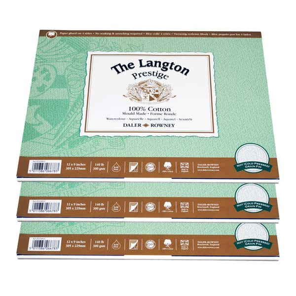 LANGTON PRESTIGE PAD 9x12" HP (12sht)