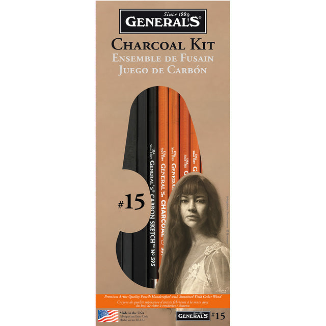 GENERAL ORIGINAL CHARCOAL DRWG KIT(13pc)