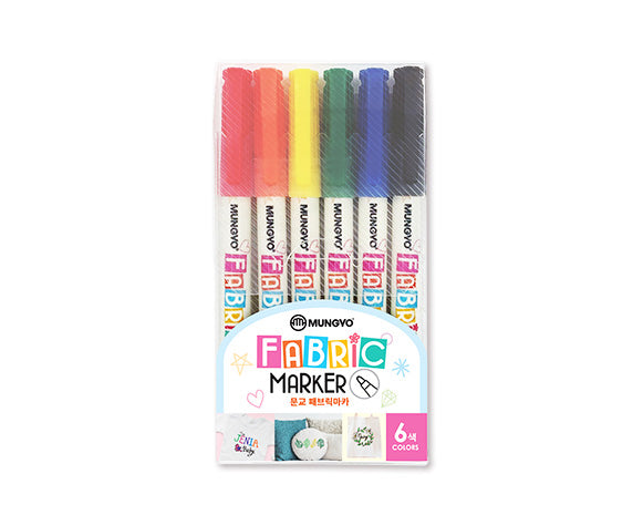 MUNGYO FABRIC MARKER 6clr