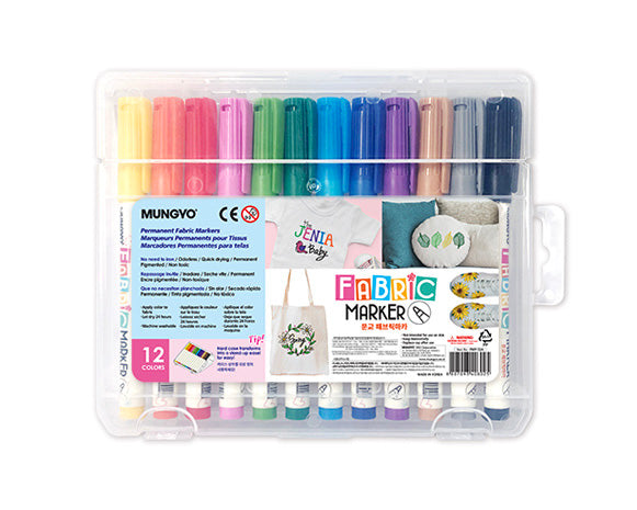 MUNGYO FABRIC MARKER 12clr