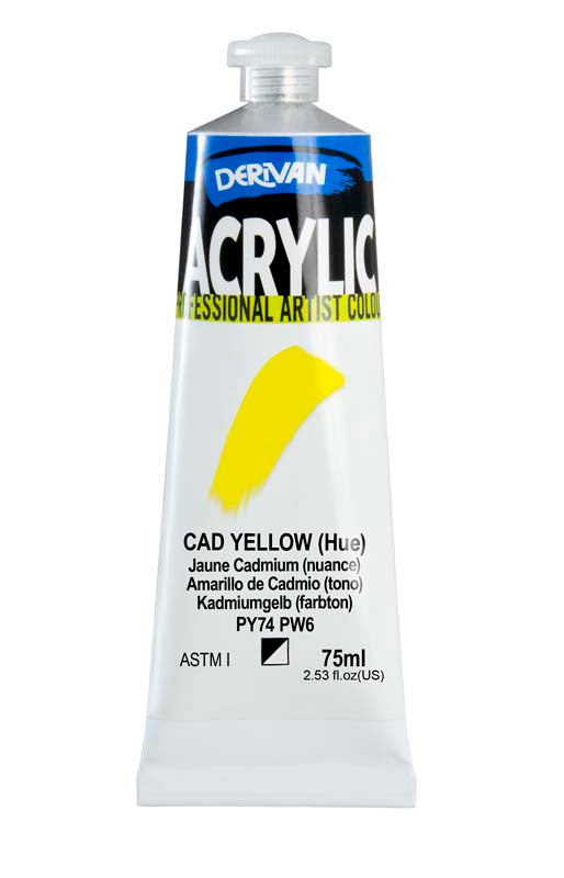 DERIVAN ACRYLIC 75ML CAD YELL (HUE)