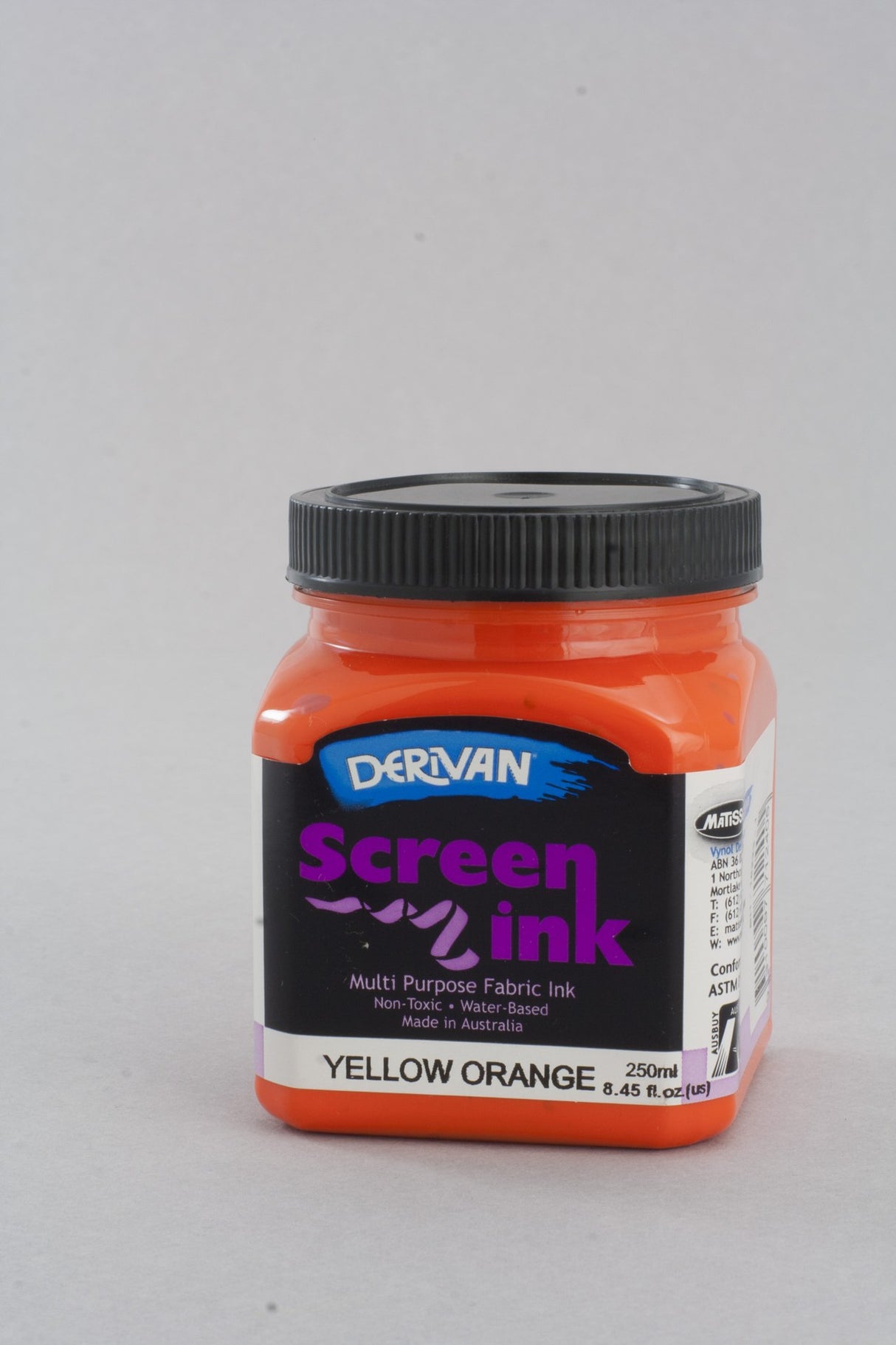 DERIVAN SCREEN INK 250ML YELLOW ORANGE