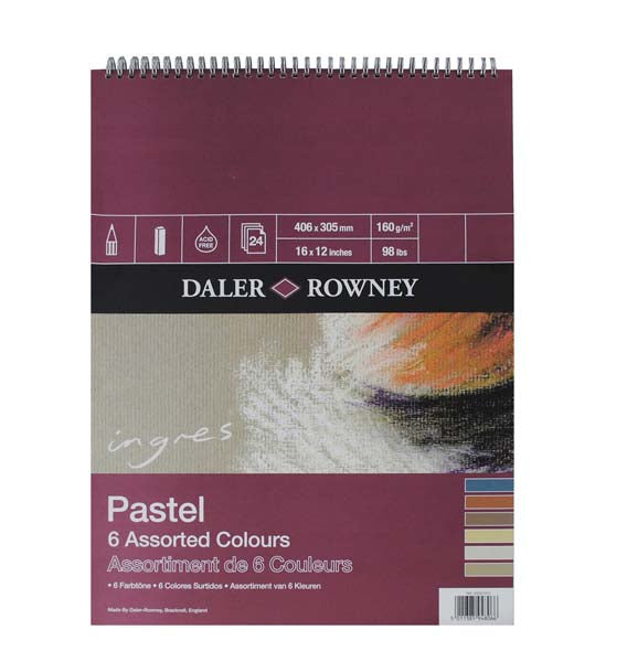 INGRES PASTEL SPIRAL 6ASS 160g 16x12
