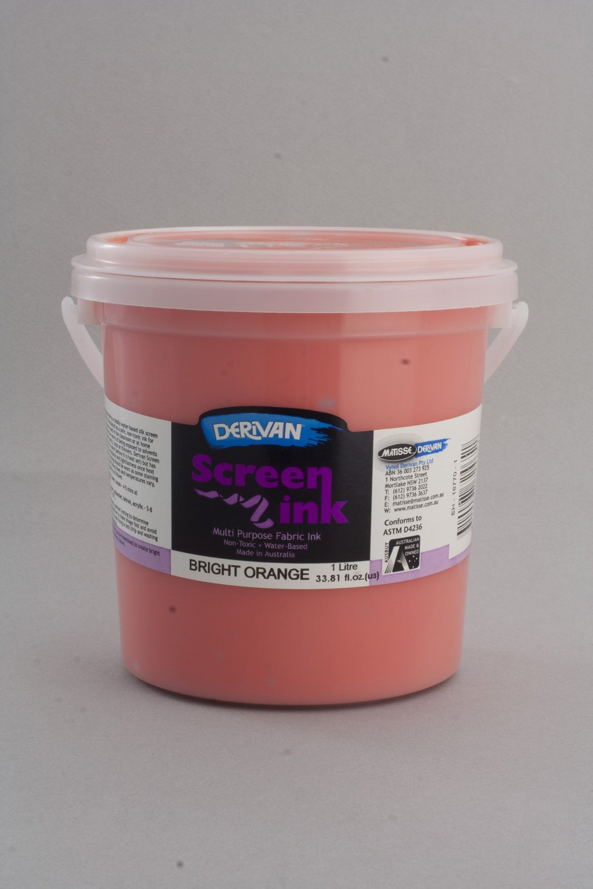 DERIVAN SCREEN INK 1L BRIGHT ORANGE
