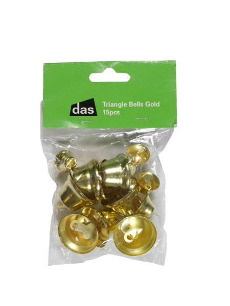 TRIANGLE BELLS GOLD 15pcs