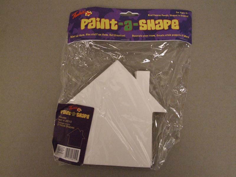 PAINT-A-SHAPE HOUSES (3 PK.)