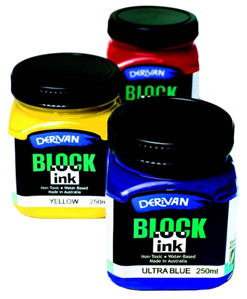 DERIVAN BLOCK INK 250ML BURNT UMBER