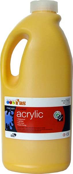 FAS STUDENT ACRYLIC 2LTR WARM YELLOW