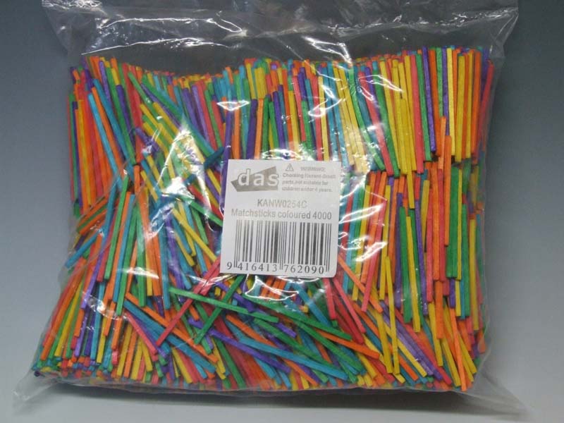 MATCH STICKS COLOURED 4000pc