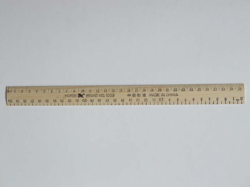 R12C 12" WOODEN RULER