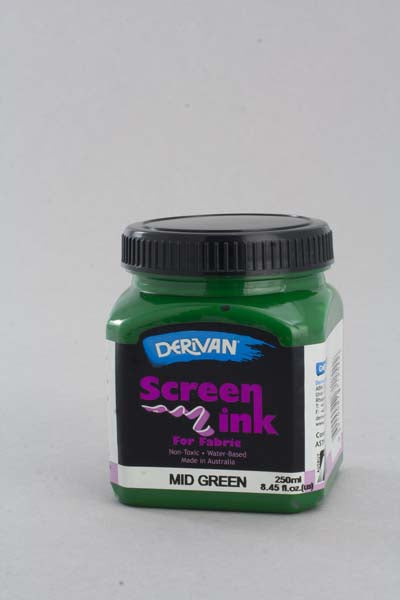 DERIVAN SCREEN INK 250ML MID GREEN