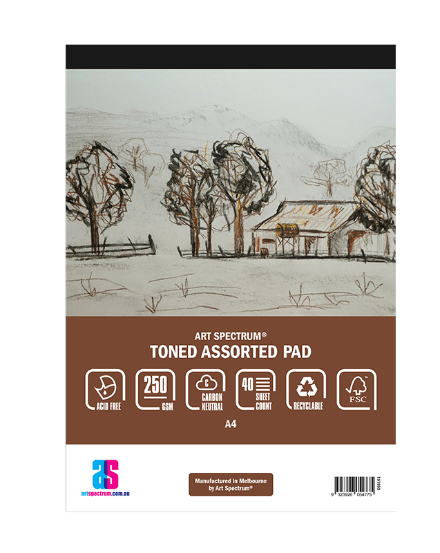 AS TONED PAD 250G A4 ASSTD (40SH)