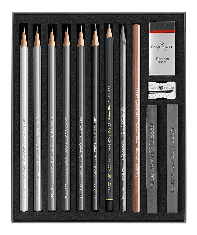 CD GRAPHITE LINE SKETCHING SET 14pce