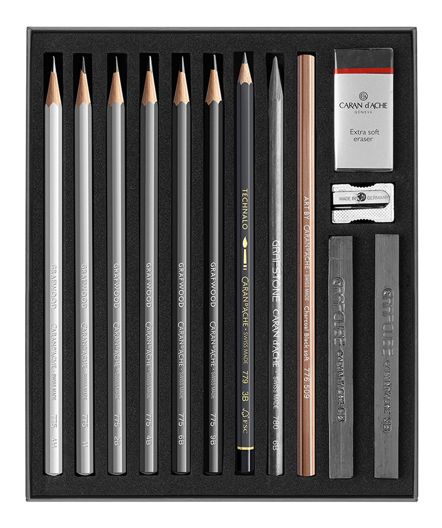 CD GRAPHITE LINE SKETCHING SET 14pce