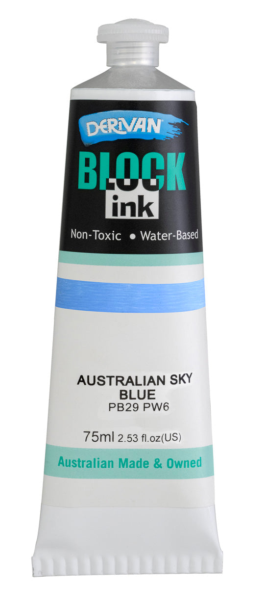 DERIVAN BLOCK INK 75ML AUST SKY BLUE