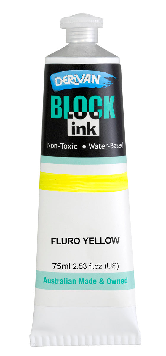 DERIVAN BLOCK INK 75ML FLURO YELLOW