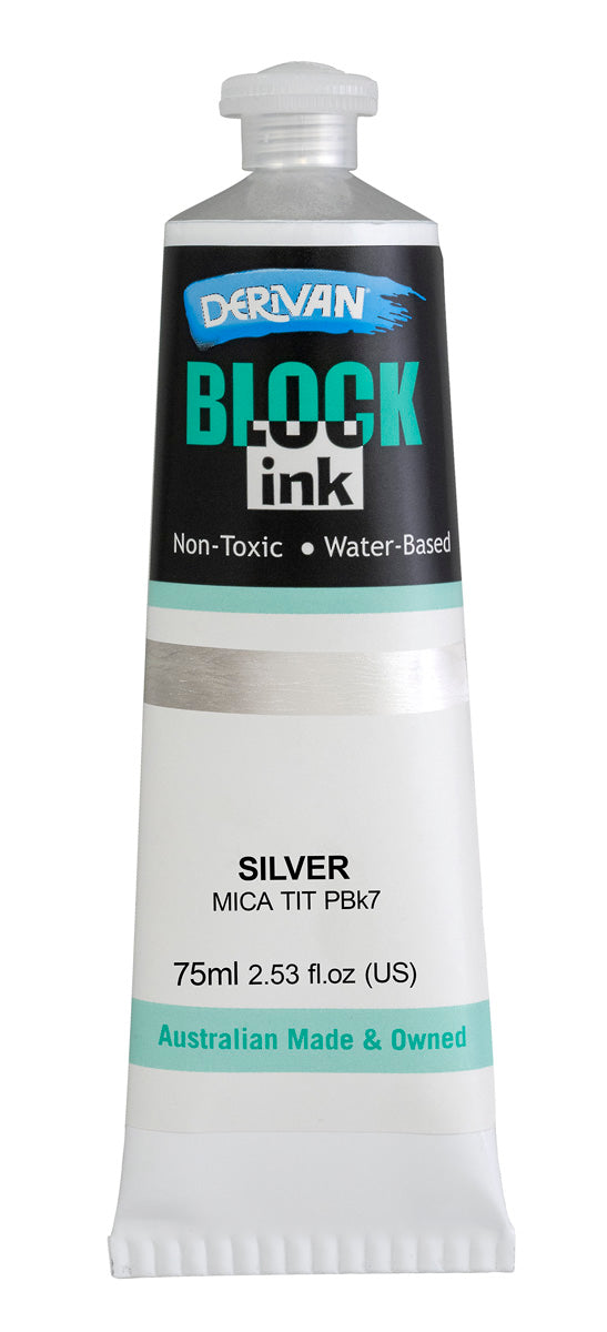 DERIVAN BLOCK INK 75ML SILVER