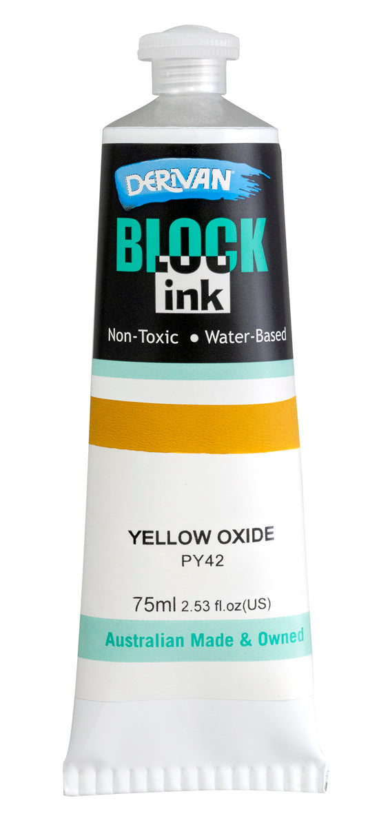 DERIVAN BLOCK INK 75ML YELLOW OXIDE