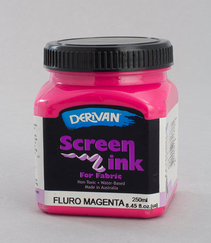 DERIVAN SCREEN INK 250ML FLOURESCENT MAG