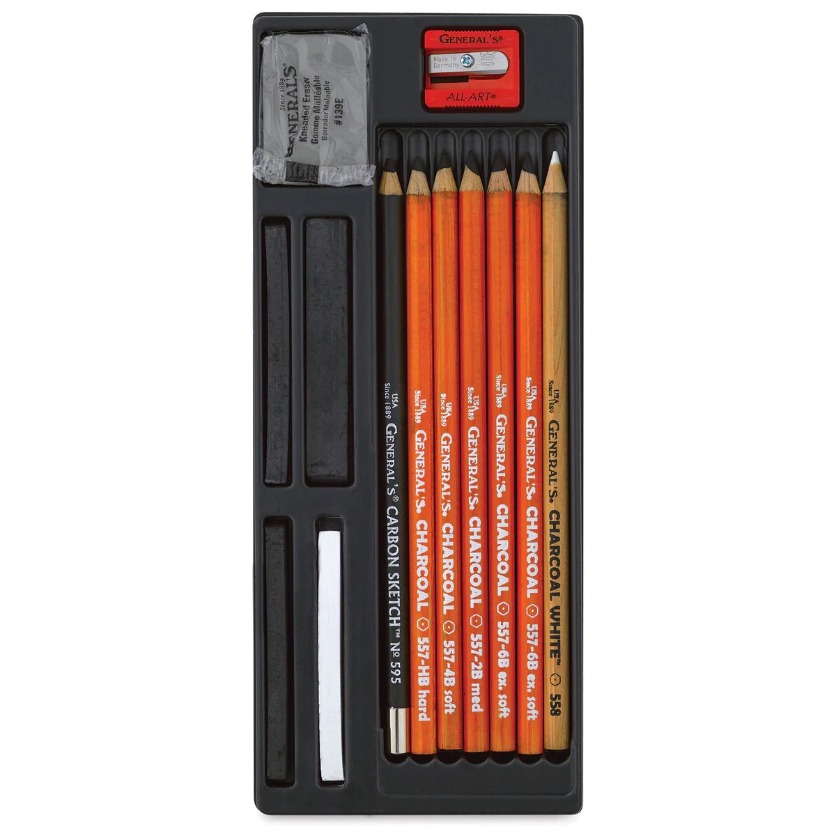 GENERAL ORIGINAL CHARCOAL DRWG KIT(13pc)