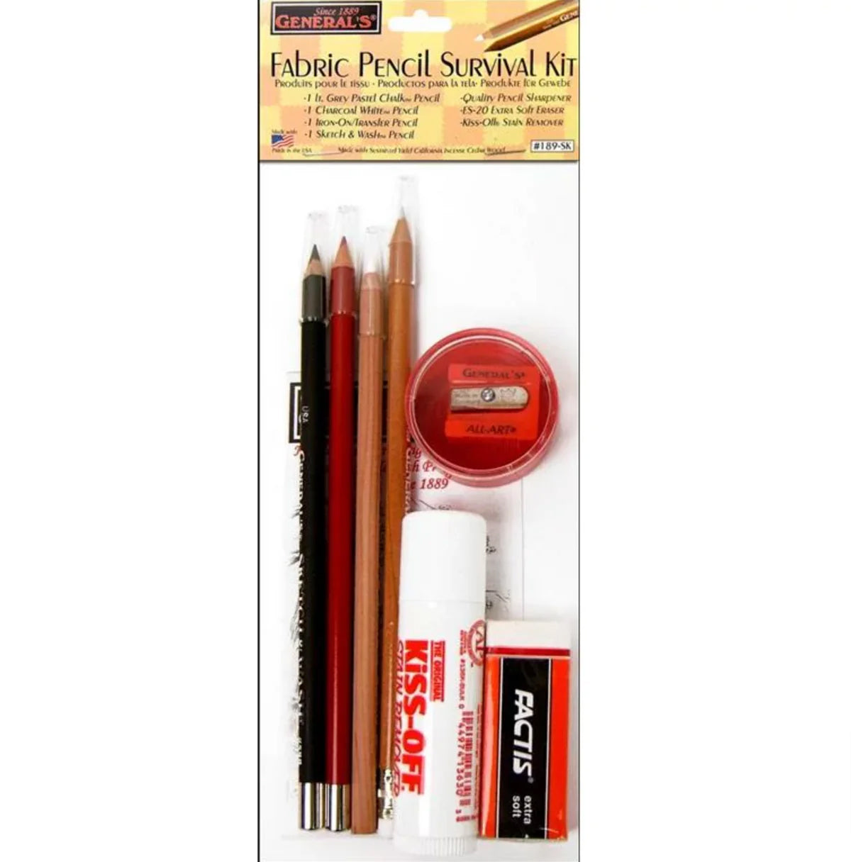GENERAL FABRIC PENCIL SURVIVAL KIT(7pce