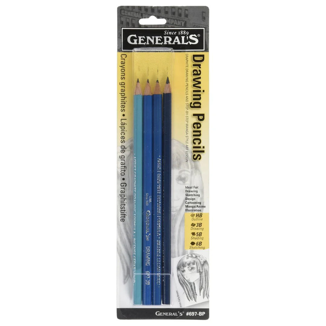 GENERAL DRAWING PENCILS HB 3B 5B 8B BP