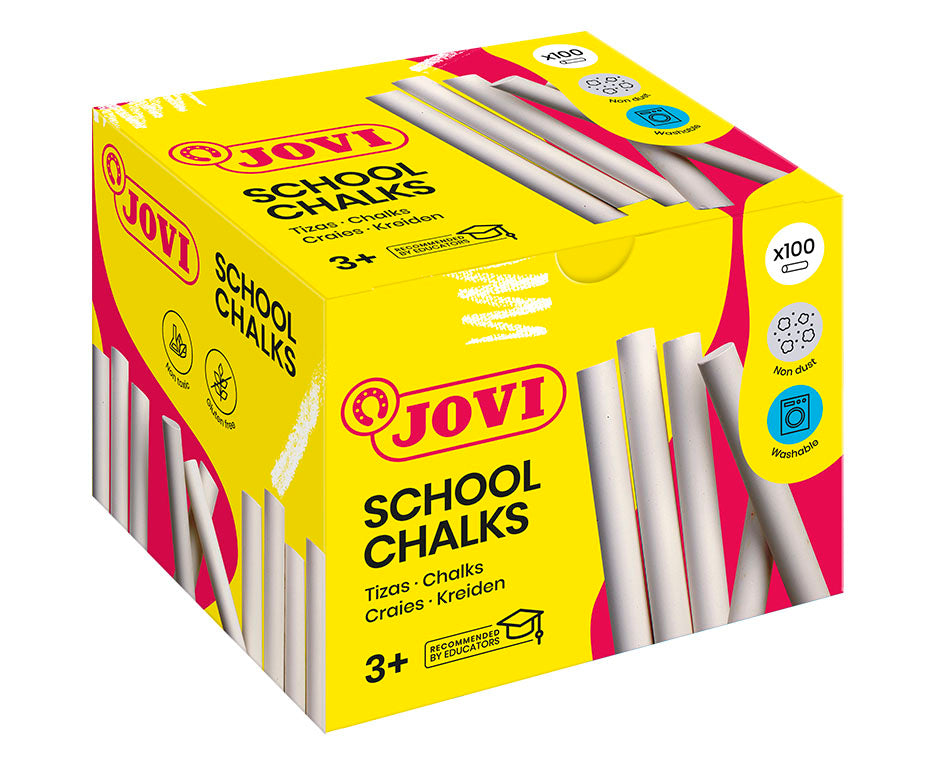 JOVI SCHOOL CHALK 100pce WHITE