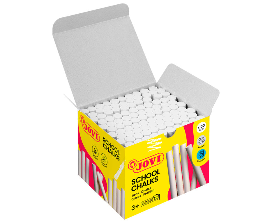 JOVI SCHOOL CHALK 100pce WHITE