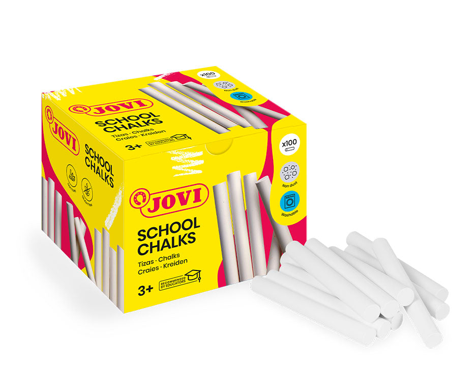 JOVI SCHOOL CHALK 100pce WHITE