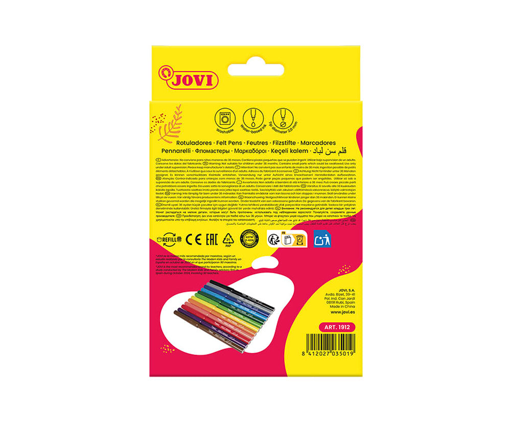 JOVI WASHABLE FELT-TIP PEN FINE12s