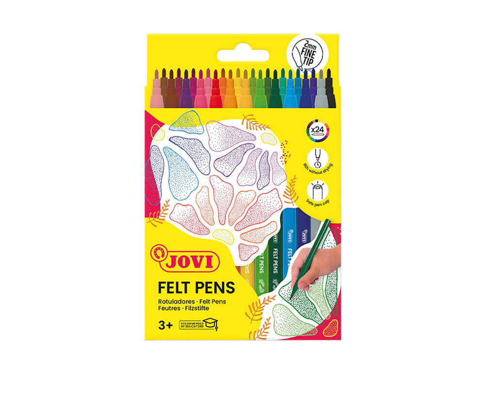 JOVI WASHABLE FELT-TIP PEN FINE 24s