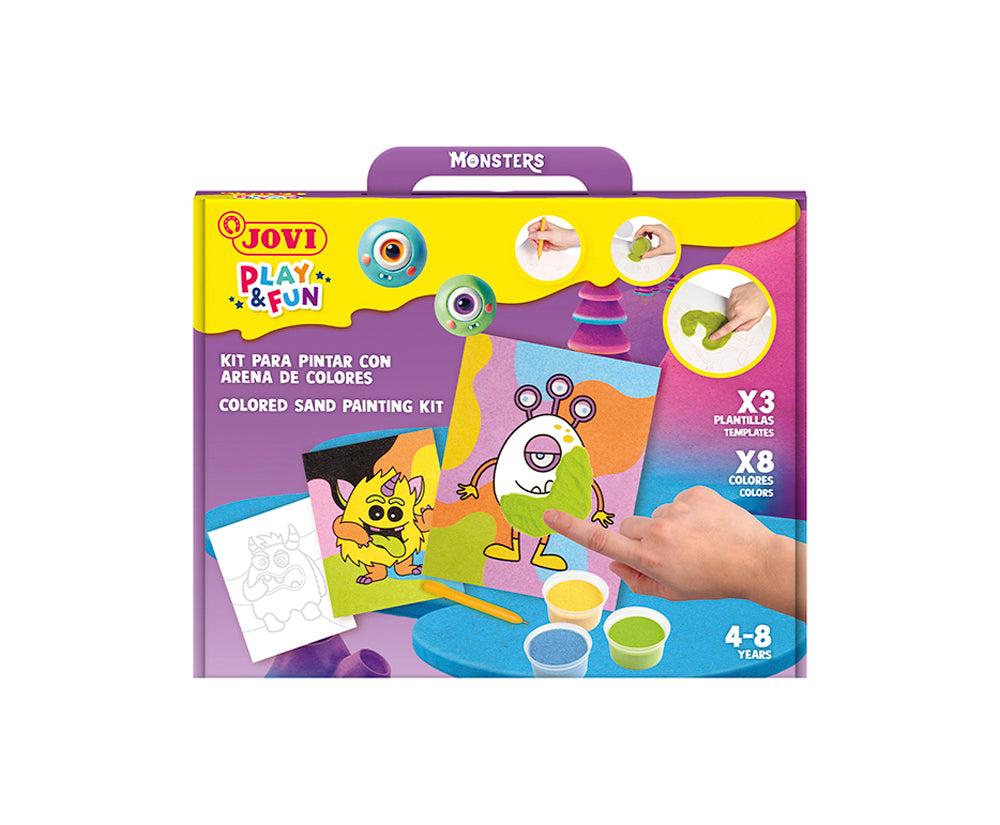 JOVI PLAY&FUN Sand Painting Kit Monsters