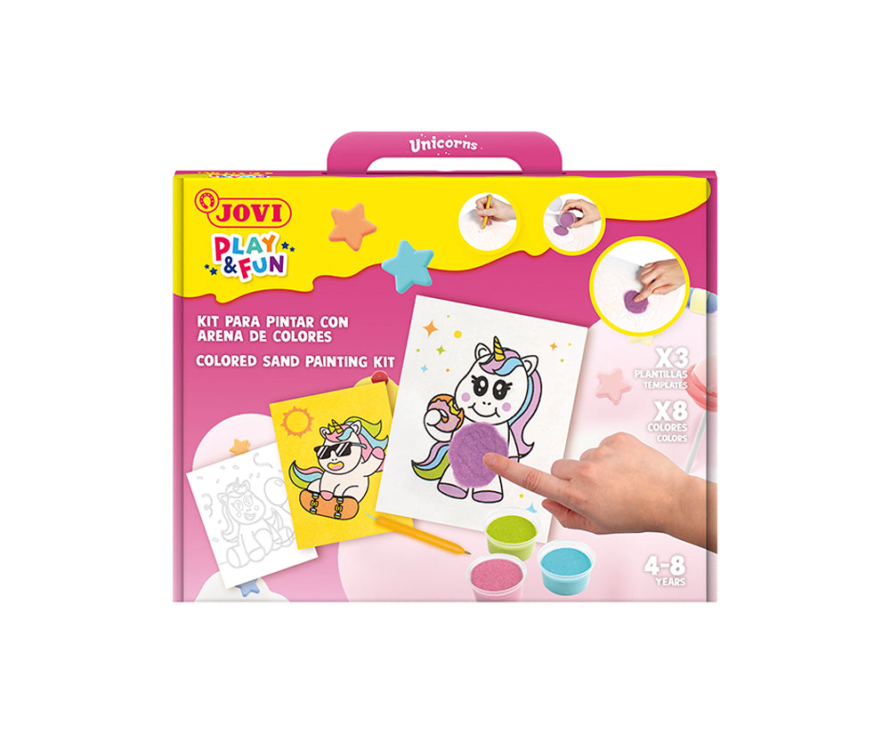 JOVI PLAY&FUN Sand Painting Kit Unicorns