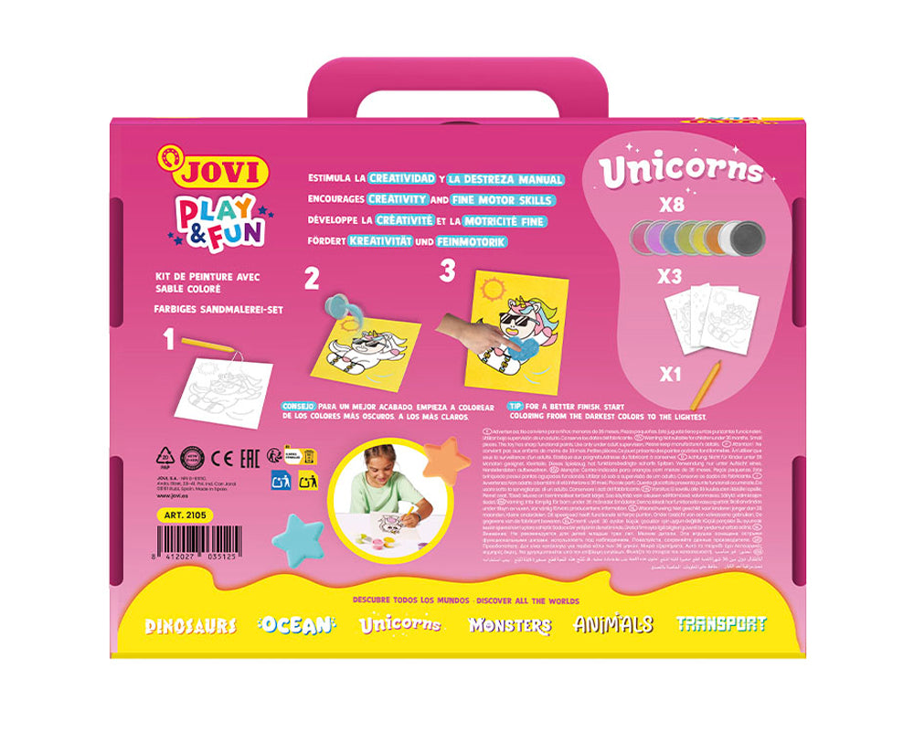 JOVI PLAY&FUN Sand Painting Kit Unicorns