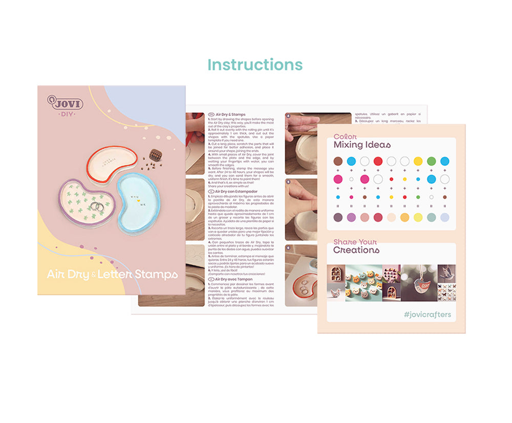 JOVI CRAFT KIT Air Dry LETTER STAMPS