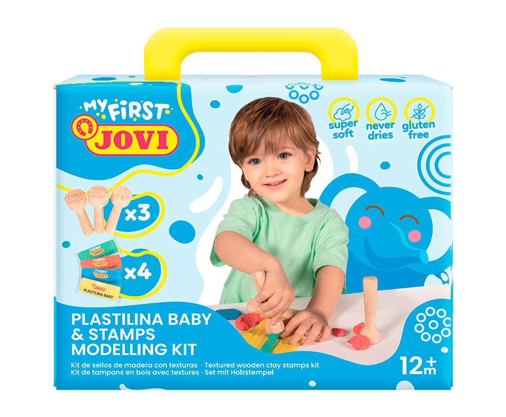 JOVI PLASTALINA BABY My First Modelling Kit w/Wooden Stamps