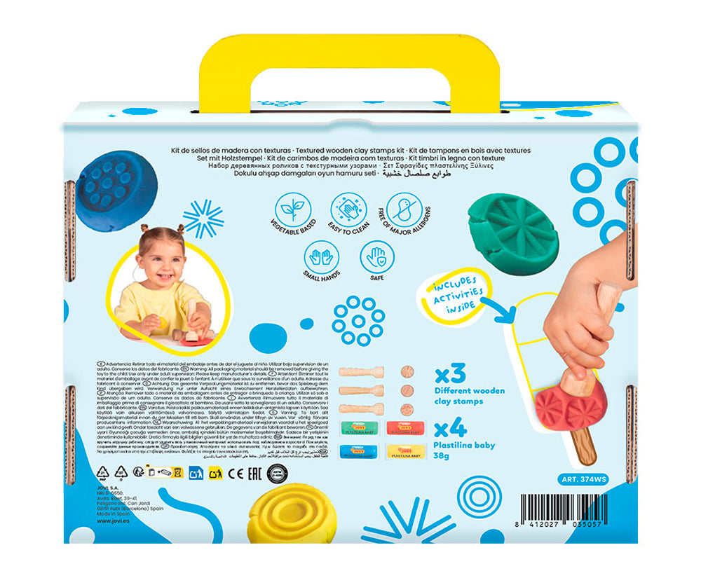 JOVI PLASTALINA BABY My First Modelling Kit w/Wooden Stamps