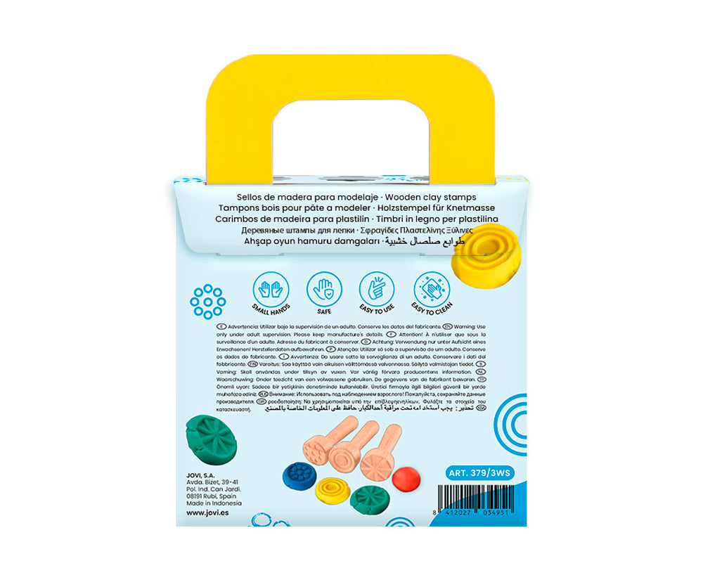 JOVI PLASTALINA Baby 3 Wooden Clay Stamps