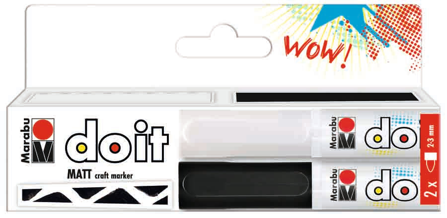 MARABU DO IT CRAFT MARKER SET 2 B&W