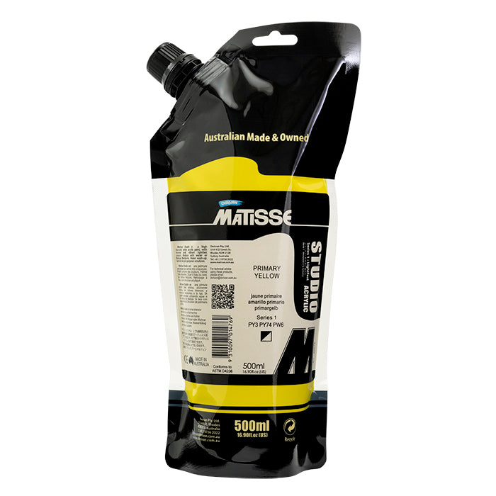 MATISSE STUDIO 500ML PRIMARY YELLOW