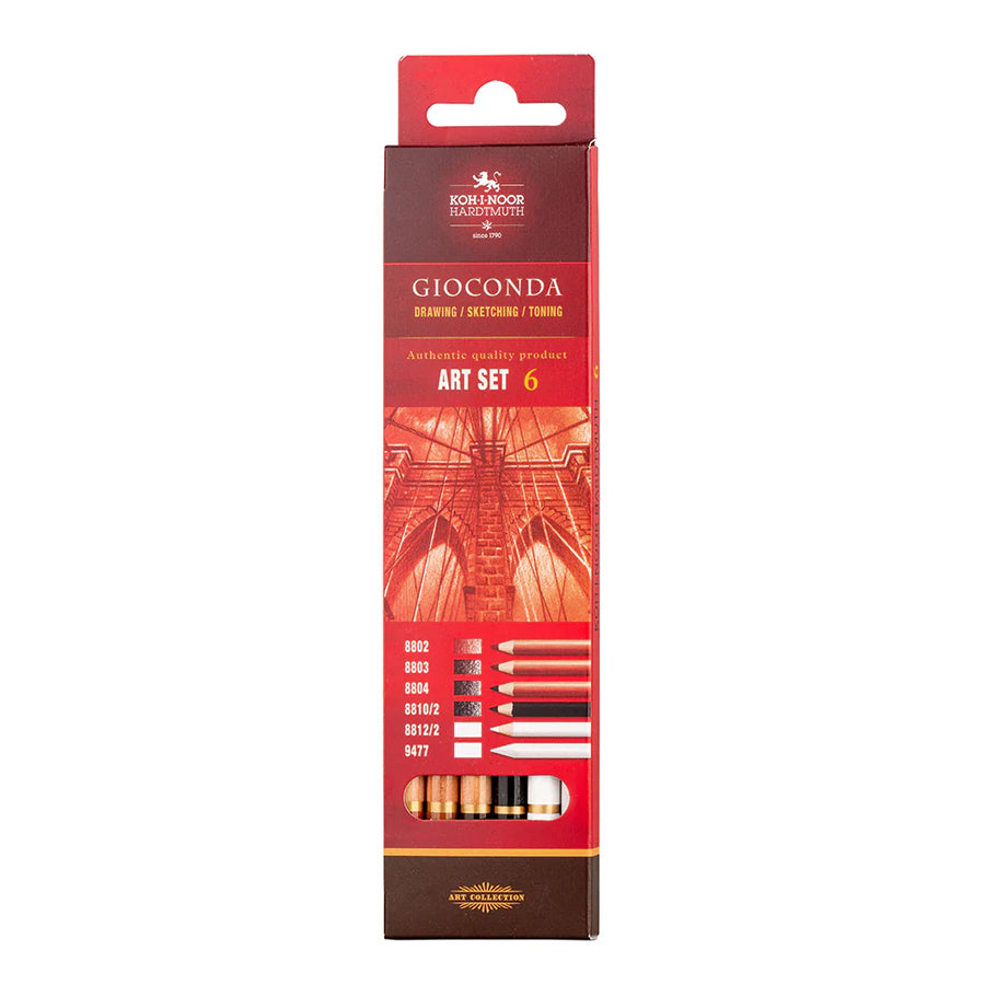 GIOCONDA ART SET 5 PENCILS/BLENDER