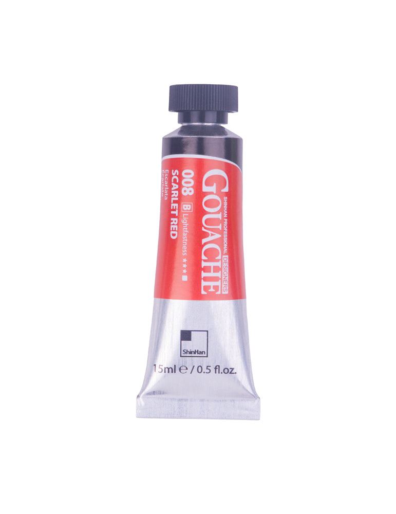 SHINHAN PROFESSIONAL GOUACHE 15ML SCARLET RED