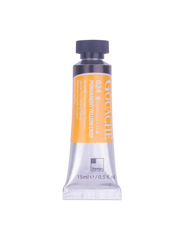 SHINHAN PROFESSIONAL GOUACHE 15ML PERMANENT YELLOW DEEP