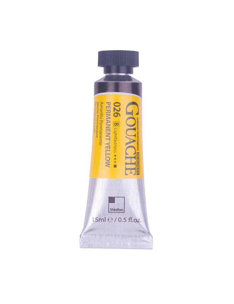 SHINHAN PROFESSIONAL GOUACHE 15ML PERMANENT YELLOW