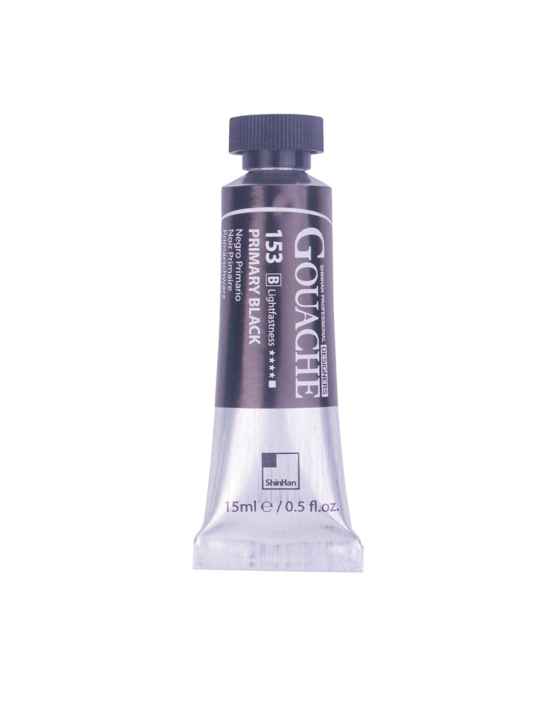 SHINHAN PROFESSIONAL GOUACHE 15ML PRIMARY BLACK
