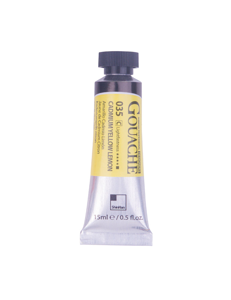 SHINHAN PROFESSIONAL GOUACHE 15ML CADMIUM YELLOW LEMON