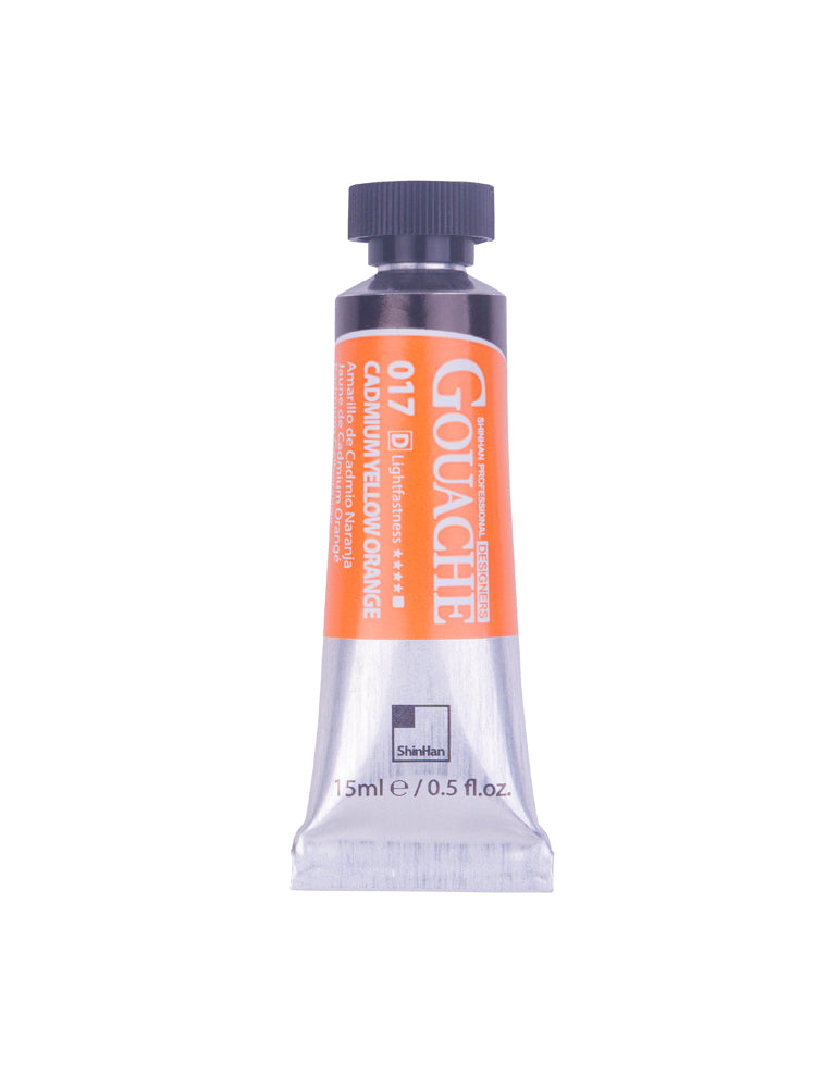SHINHAN PROFESSIONAL GOUACHE 15ML CADMIUM YELLOW ORANGE